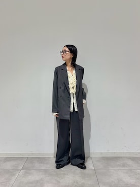「RODE SKO（ロデスコ）のアイテム（ローファー）」を使った、beeeさん（レディース・155cm）の秋コーディネート