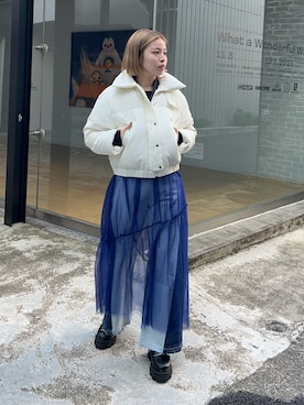 「UNITED TOKYO（ユナイテッドトウキョウ）のアイテム（その他アウター）」を使った、mizuhoさん（レディース・161cm）の秋コーディネート