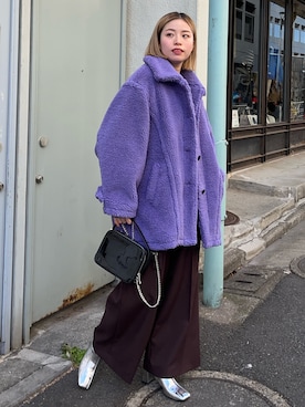 「UNITED TOKYO（ユナイテッドトウキョウ）のアイテム（その他アウター）」を使った、mizuhoさん（レディース・163cm）の冬コーディネート