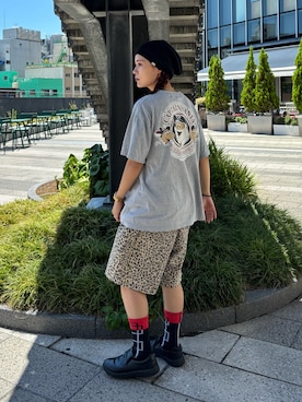 「アイテム（ニットキャップ/ビーニー）」を使った、ponさん（レディース・154cm）の夏コーディネート