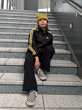 「アイテム（スリッポン）」を使った、ponさん（レディース・154cm）の秋コーディネート