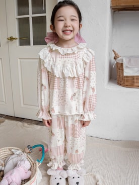 「アイテム（ルームウェア）」を使った、KidsTeddyさん（レディース・100cm）の秋コーディネート