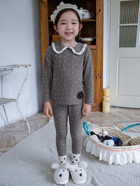 「アイテム（ルームウェア/パジャマ）」を使った、KidsTeddyさん（レディース・100cm）の秋コーディネート