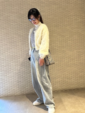 「AS KNOW AS plus（アズノゥアズプラス）のアイテム（トップス）」を使った、mellさん（レディース・165cm）の春コーディネート