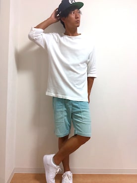 「UNITED ARROWS（ユナイテッドアローズ）のアイテム（Tシャツ/カットソー）」を使った、alaさん（メンズ・168cm）の夏コーディネート
