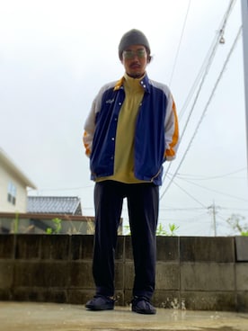 「ASICS（アシックス）のアイテム（ジャケット/アウター）」を使った、yamazakiさん（メンズ・181cm）の春コーディネート