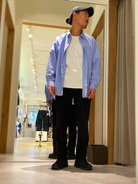 「アイテム（帽子）」を使った、yamazakiさん（メンズ・181cm・30代）の春コーディネート
