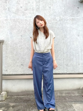 「シフォンブラウス」｜「アイテム（その他）」を使った、kanako.isさん（レディース・152cm）の夏コーディネート