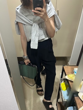 「ENFOLD（エンフォルド）のアイテム」を使った、鈴木さん（レディース・154cm）の春コーディネート