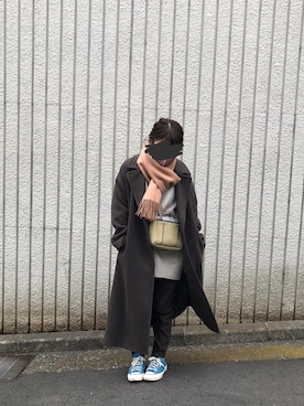 「Simplicite（サンプリシテ）のアイテム（その他アウター）」を使った、鈴木さん（レディース・154cm）の冬コーディネート