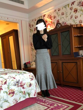 「CHOCOLATE（チョコレート）のアイテム」を使った、あおいさん（レディース・159cm）の冬コーディネート