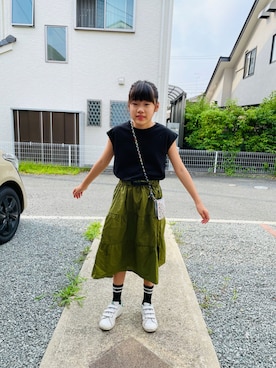 「RADCHAP（ラッドチャップ）のアイテム（ワンピース/ドレス）」を使った、emi_mitoさん（キッズ・138cm）の夏コーディネート