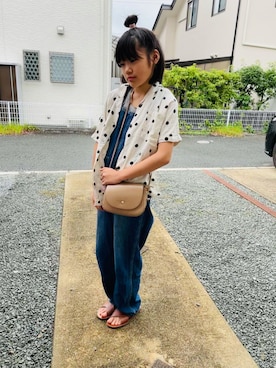 「BRANSHES（ブランシェス）のアイテム（オールインワン・サロペット）」を使った、emi_mitoさん（キッズ・138cm）の夏コーディネート