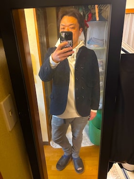 「新星WEARISTAにエントリー」｜「アイテム（スウェット）」を使った、wear69さん（メンズ・167cm）の冬コーディネート