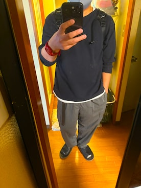 「アイテム（腕時計、レッド系）」を使った、wear69さん（メンズ・167cm）の春コーディネート