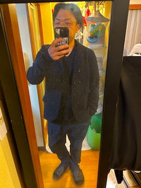 「RAGEBLUE（レイジブルー）のアイテム（パンツ）」を使った、wear69さん（骨格ナチュラル・メンズ・167cm）の冬コーディネート
