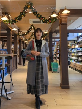 「SUGAR BISKET（シュガービスケット）のアイテム（ワンピース/ドレス）」を使った、yumi*さん（レディース・163cm）の秋コーディネート
