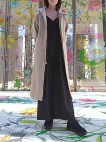 スローブイエナHAMILTON ライトロングCT ベージュ SLOBE IENA（スローブイエナ）の「HAMILTONフードロングコート