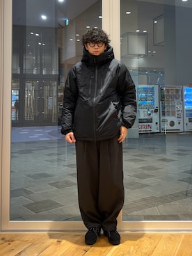 「アイテム（ダウンジャケット/コート）」を使った、isamuさん（メンズ・168cm）の秋コーディネート