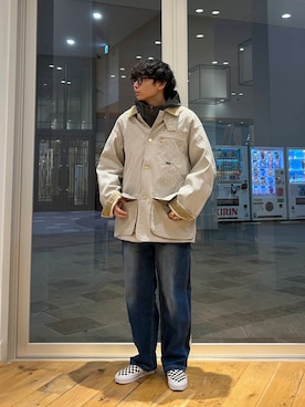 「EKAL（エカル）のアイテム（ジャケット/アウター）」を使った、いさむさん（メンズ・168cm）の春コーディネート