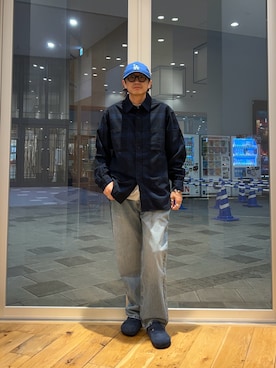 「アイテム（サンダル）」を使った、isamuさん（メンズ・168cm）の秋コーディネート