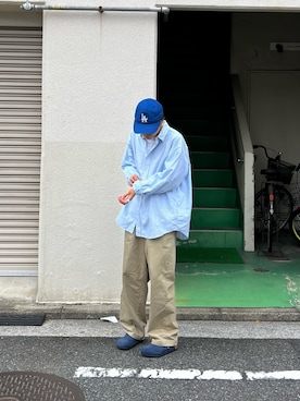 「アイテム（サンダル）」を使った、isamuさん（メンズ・168cm）の秋コーディネート