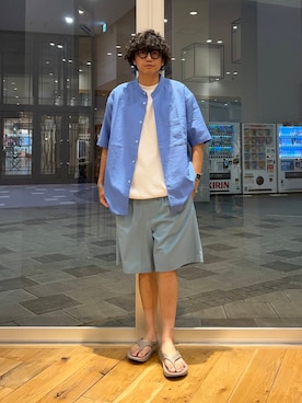 「URBAN RESEARCH DOORS（アーバンリサーチドアーズ）のアイテム（シャツ/ブラウス）」を使った、いさむさん（メンズ・168cm）の夏コーディネート