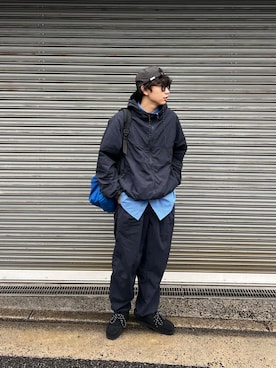 「EKAL（エカル）のアイテム（ジャケット/アウター）」を使った、いさむさん（メンズ・168cm）の春コーディネート