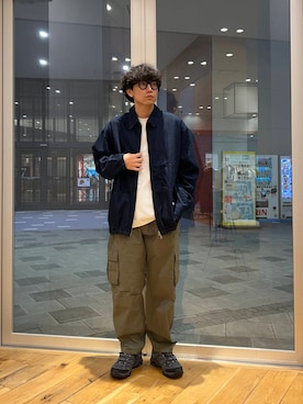 「アイテム（デニムジャケット）」を使った、isamuさん（メンズ・168cm）の夏コーディネート