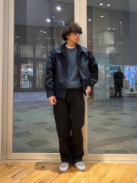 「EKAL（エカル）のアイテム（ジャケット/アウター）」を使った、いさむさん（メンズ・168cm）の冬コーディネート