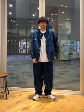 「アイテム（デニムジャケット）」を使った、isamuさん（メンズ・168cm）の夏コーディネート
