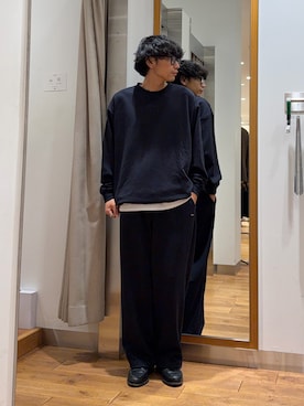 「TOHA（トハ）のアイテム（トップス、ブルー系）」を使った、isamuさん（メンズ・168cm）の夏コーディネート