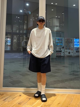 「MERRELL（メレル）のアイテム（サンダル）」を使った、isamuさん（メンズ・168cm）の夏コーディネート