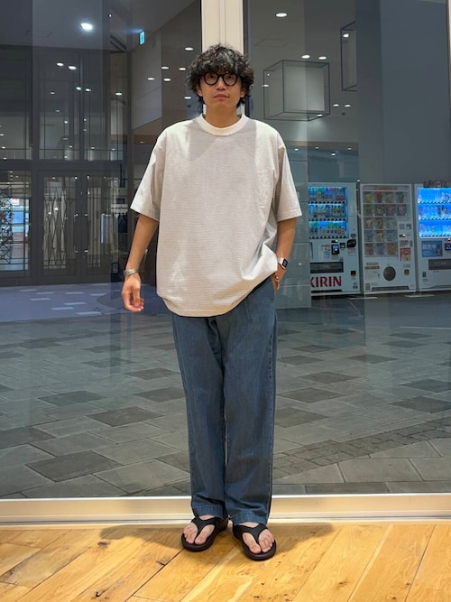 リネンブレンドデニム イージートラウザー