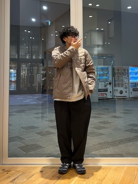 「アイテム（ダウンジャケット/コート）」を使った、isamuさん（メンズ・168cm）の秋コーディネート