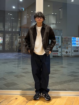 「アイテム（その他アウター）」を使った、isamuさん（メンズ・168cm）の秋コーディネート