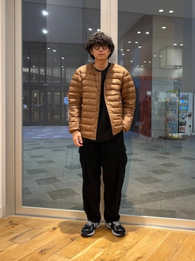 「アイテム（その他アウター、ブラウン系）」を使った、isamuさん（メンズ・168cm）の秋コーディネート