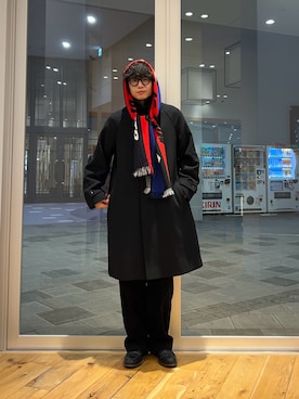 「アイテム（ステンカラーコート）」を使った、isamuさん（メンズ・168cm・20代）の秋コーディネート