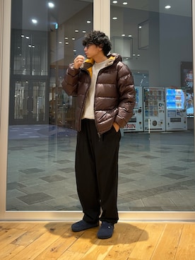 「アイテム（ダウンジャケット/コート）」を使った、isamuさん（メンズ・168cm・20代）の秋コーディネート