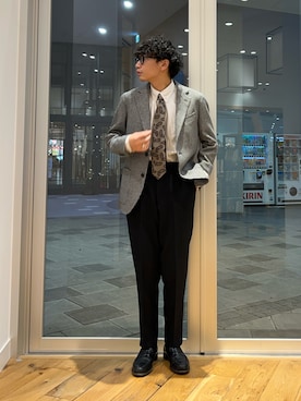 「アイテム（フォーマルスーツ/小物）」を使った、isamuさん（メンズ・168cm・20代）の冬コーディネート