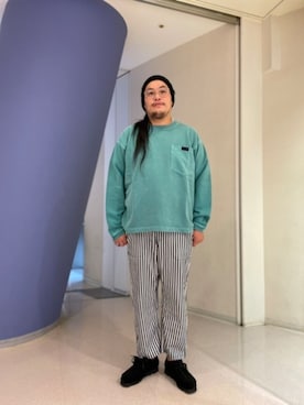 「MANASTASH（マナスタッシュ）のアイテム（ニットキャップ/ビーニー）」を使った、日下部氏さん（メンズ・180cm）の秋コーディネート