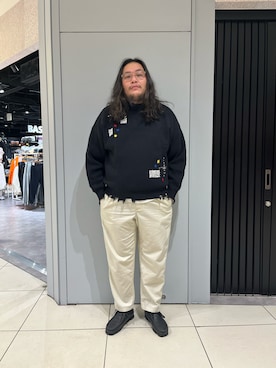 「アイテム（チノパンツ）」を使った、日下部氏さん（メンズ・180cm）の冬コーディネート