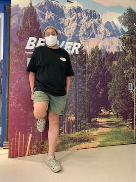 「アイテム（マスク）」を使った、日下部氏さん（メンズ・180cm）の夏コーディネート