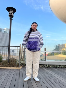 日下部氏さん(メンズ・180cm)の春コーディネート