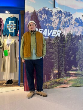 「新作」｜「アイテム（ブルゾン）」を使った、日下部氏さん（メンズ・180cm）の冬コーディネート