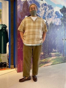 「アイテム（マスク）」を使った、日下部氏さん（メンズ・180cm）の夏コーディネート