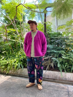 「MANASTASH（マナスタッシュ）のアイテム（カーディガン/ボレロ）」を使った、日下部氏さん（メンズ・180cm）の秋コーディネート