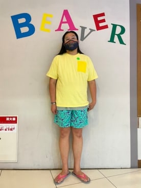 「AlexanderLeeChang（アレキサンダーリーチャン）のアイテム（パンツ）」を使った、日下部氏さん（メンズ・180cm）の夏コーディネート