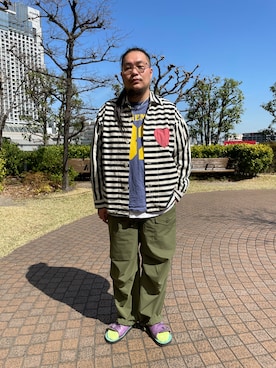 日下部氏さん（メンズ・180cm）の春コーディネート