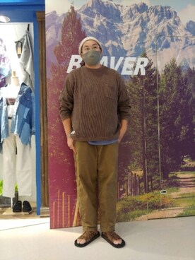 「アイテム（マスク）」を使った、日下部氏さん（メンズ・180cm）の夏コーディネート